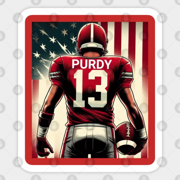 Brock Purdy 49ers illustration football Sticker by DarkWave